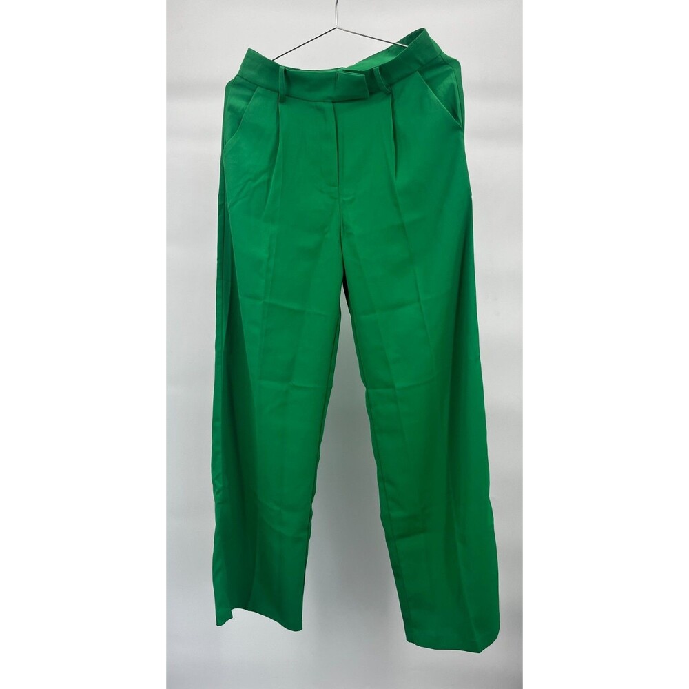Women's Pants - mimosa By Lala Green Dress Slacks Elastic Waist Straight Fit SM - Picture 4 of 11